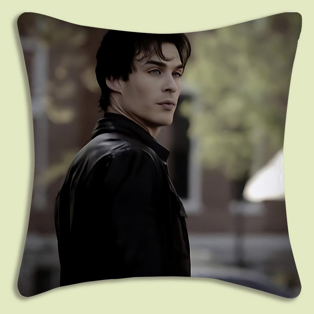 1pc Damon Salvatore Pillow Set Vampire Diaries Pillowcase Sofa Decoration Home Double Sided Printed Cute Cushion Cover