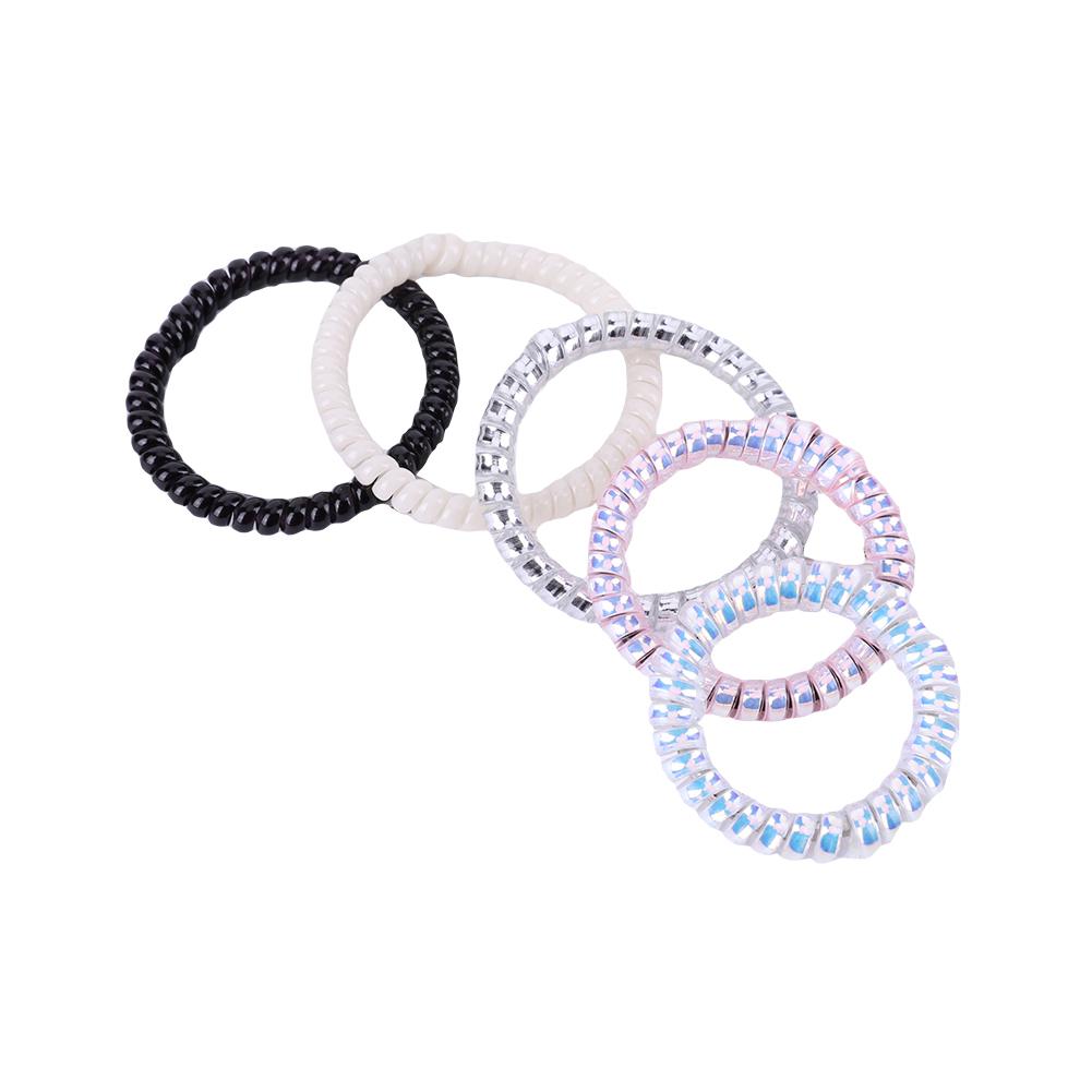 

5Pcs Idol Doll Anti Drop Buckle Coil Plastic Keychain Winding Rope Anti Lost Coil Winding Fixed Rope for Dolls Pendants