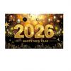 Black Gold 2026 New Year Backdrops Colorful Balloon Photo Background Party Background  Photo Studio