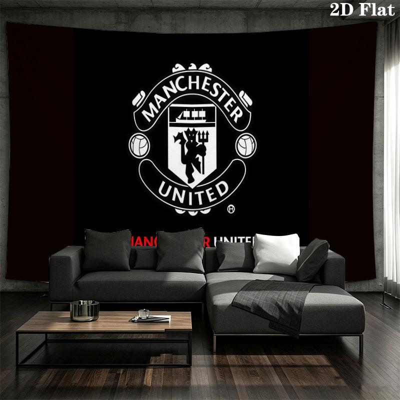 Man United Wall tapestry, aesthetic printed fabric blanket, suitable for bedroom, living room, and home decor.