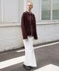 Leuba Front Slit Denim Maxi Skirt - Off White