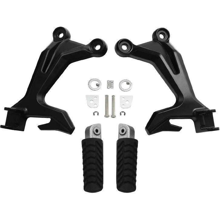 Green-L Motorcycle Passenger Footpeg Rear Footrest with Mount Bracket Kit Fit for Kawasaki Ninja 650 2017-2024 Z650 2017-2024