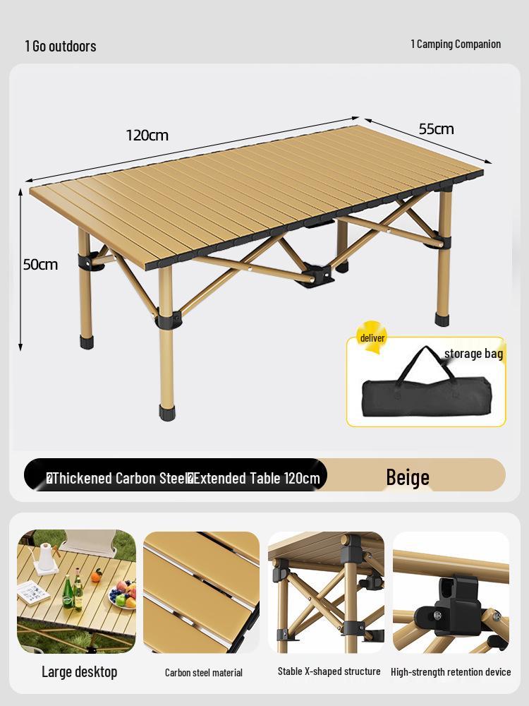 Portable Outdoor Folding Table Set for Camping, Picnic, and Barbecue Trips