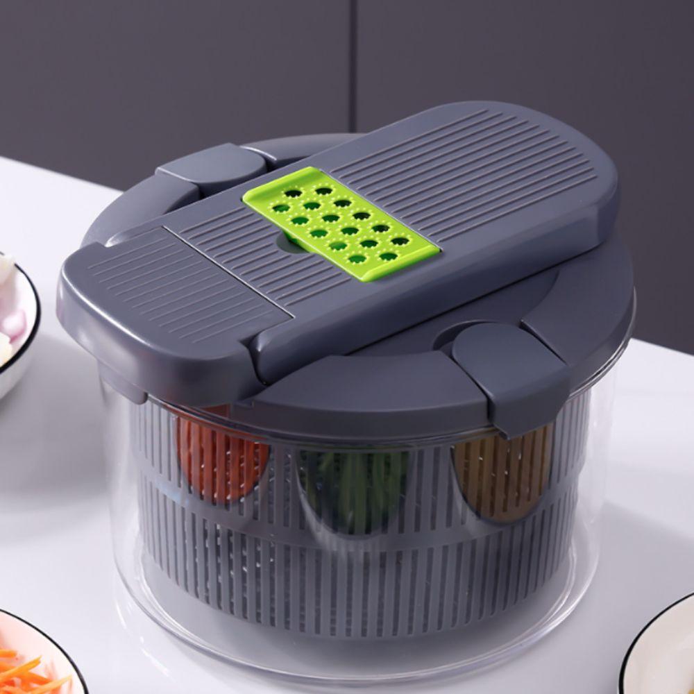 2 in 1 Multi-functional Vegetable Dehydrator Set Manual Salad Spinner Vegetable Shredder Home