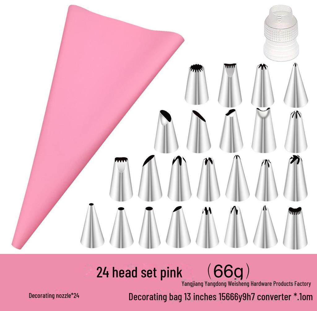 Stainless Steel Cake Decorating Nozzle Set with EVA Bag