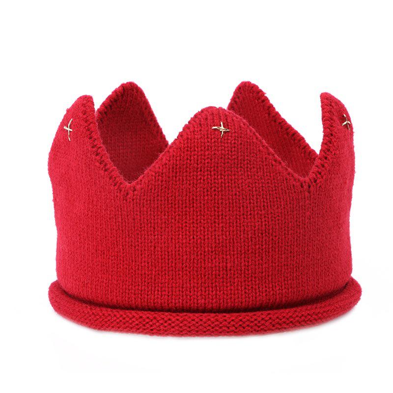 Unisex Candy Color Crown Knitted Hat and Headband for All Ages
