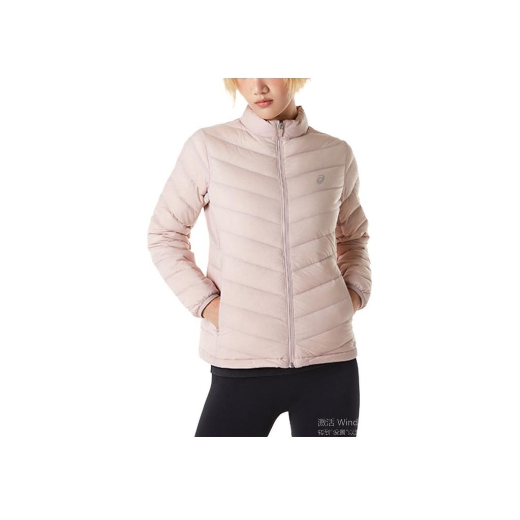 Asics Outdoor Quilted Solid Color Fashion Sports Warm Long Sleeve Down Jacket Women Jacket Pink 2032D127-700