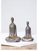 Zen Northern Wei Buddha Resin Statue: Handmade Chinese-Style Decor for Living Room
