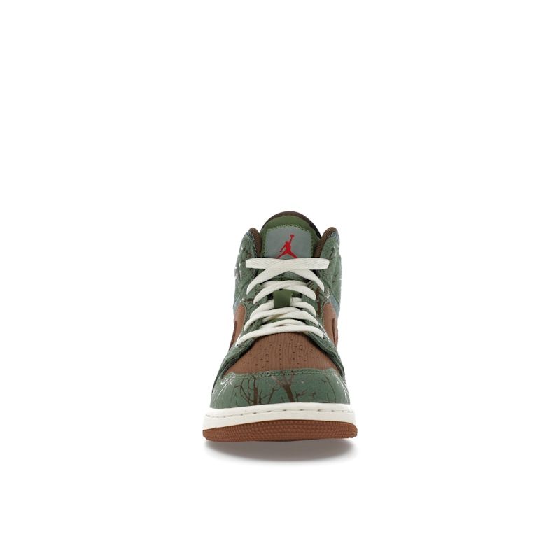 Air Jordan 1 Mid GS Treeline Archaeo Brown Coconut Milk FQ8101-200