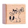 Cat Stamp Cute Animal 1.2 Inch for Kids Wooden Rubber Stamping Mailing Scrapbooking Letter