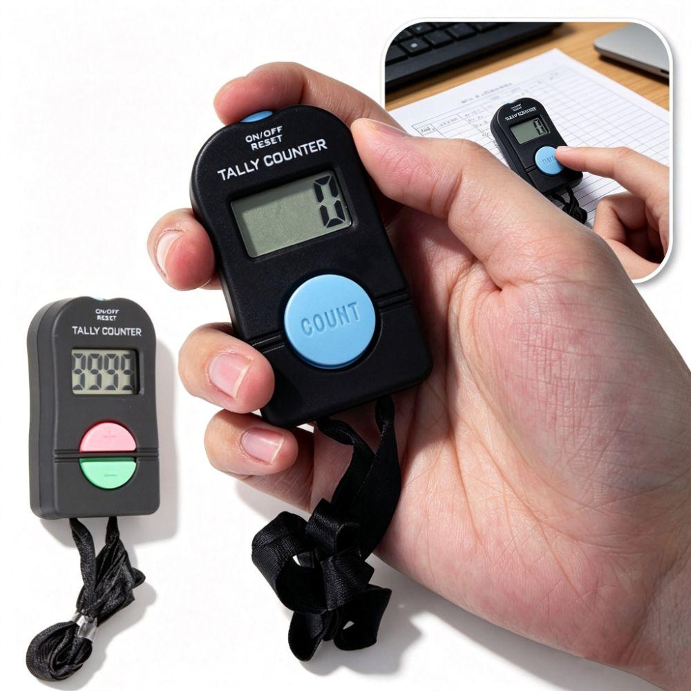 9999 Digital Electronic Counter 4-digit Hand Tally Counter Mini Step Counter Meditation