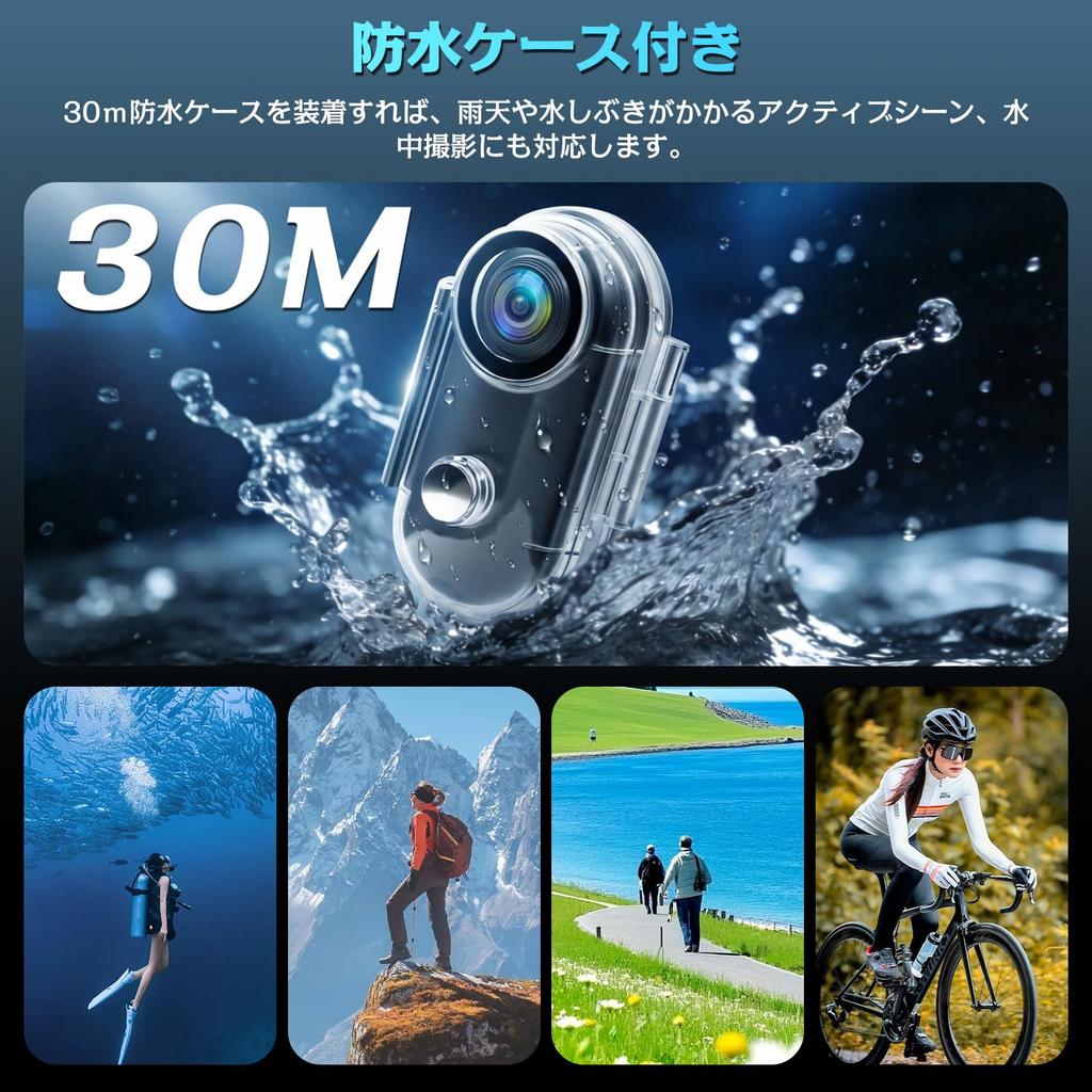 Action Compact Vlog Video Wearable Smartphone Dedicated Video Body Loop IP68 Evidence Business Sports Japanese Instruction Manual [4K Resolution]