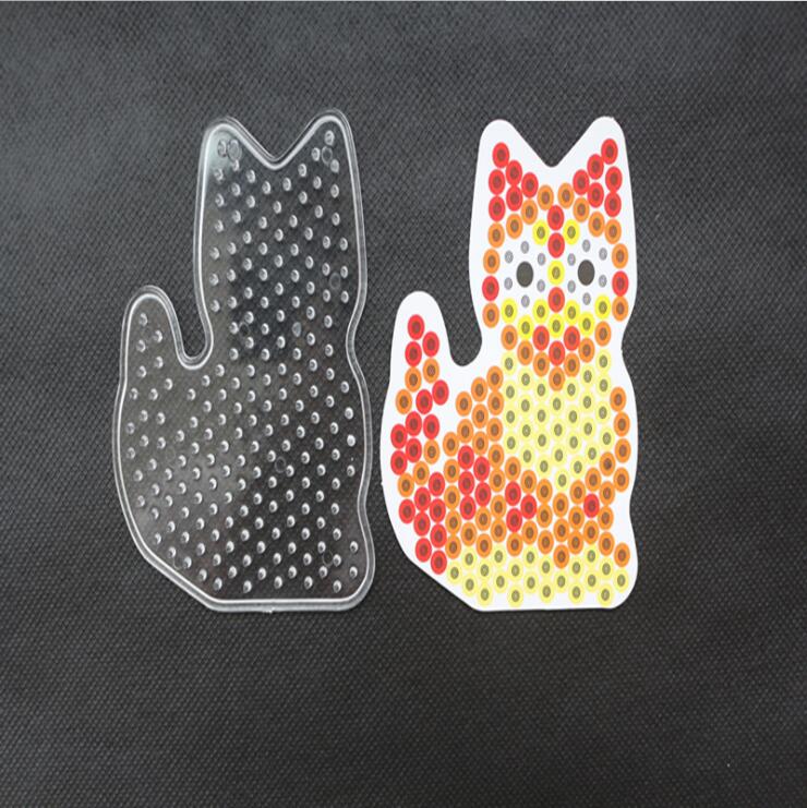 Non-Toxic Yant Jouet 5Mm Mini Pegboard Animal Dog Duck Transparent Template Board Diy Figure Material Board Hama Perler Beads For Children