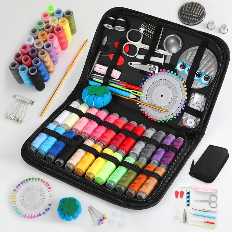 27/172x Sewing Kits DIY Sewing Needle Threads Set Portable Embroidery Bag Supplies Multi-Function Hand Repair Sewing Accessories