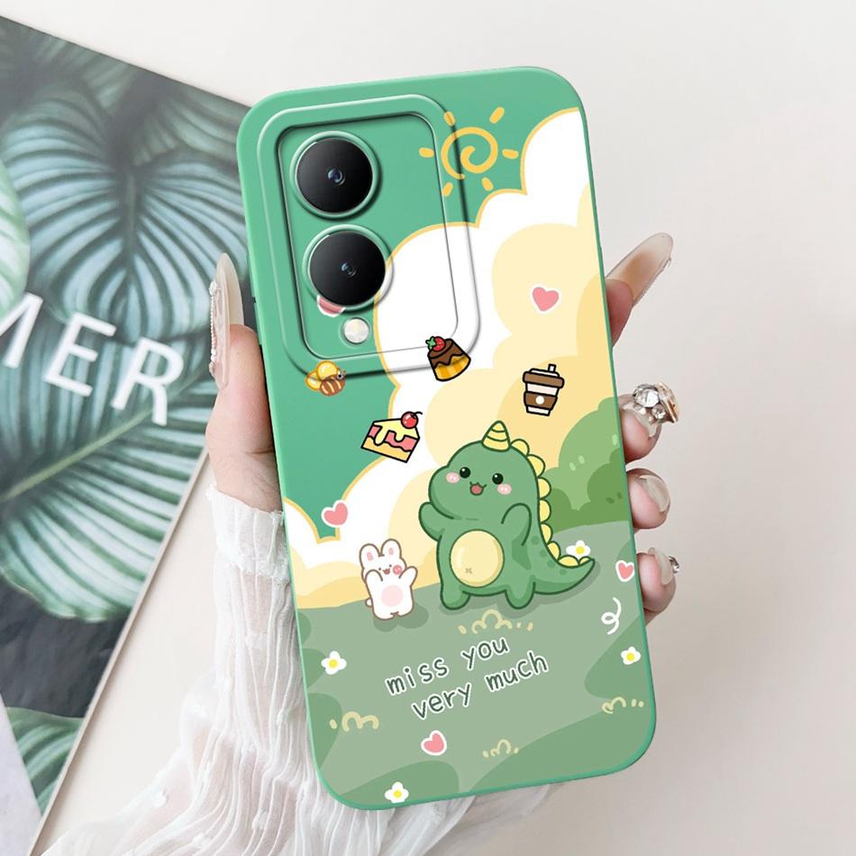 For Vivo Y17s Case VivoY17s Y 17S 4G 2024 Cute Panda Rabbit Cartoon Soft Silicone Shockproof Phone Cases