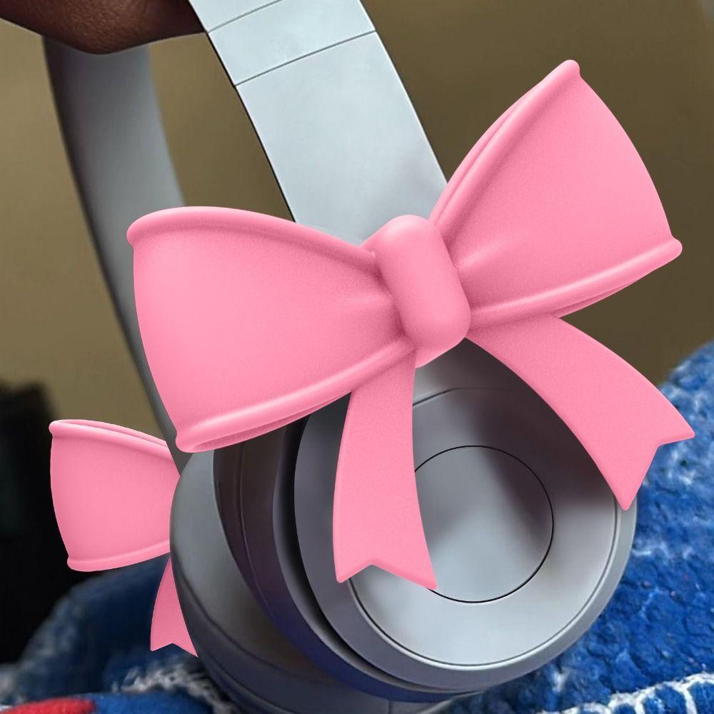 2PCS Bow Shape Headset Attachment 3D Earphone Charms Universal Headphone Accessories Girls