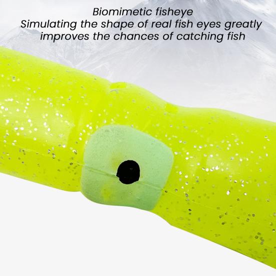 5 Stück Künstliche Köder Leuchtende Oktopus Angelköder Realistisch Aussehend Helle Farben Silikon Angelköder Oktopus Rock Köder