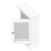 Dollhouse White Mirror Cabinet Miniature Mirrored White Cabinet Mini Bathroom Furniture for 1:12 Doll House