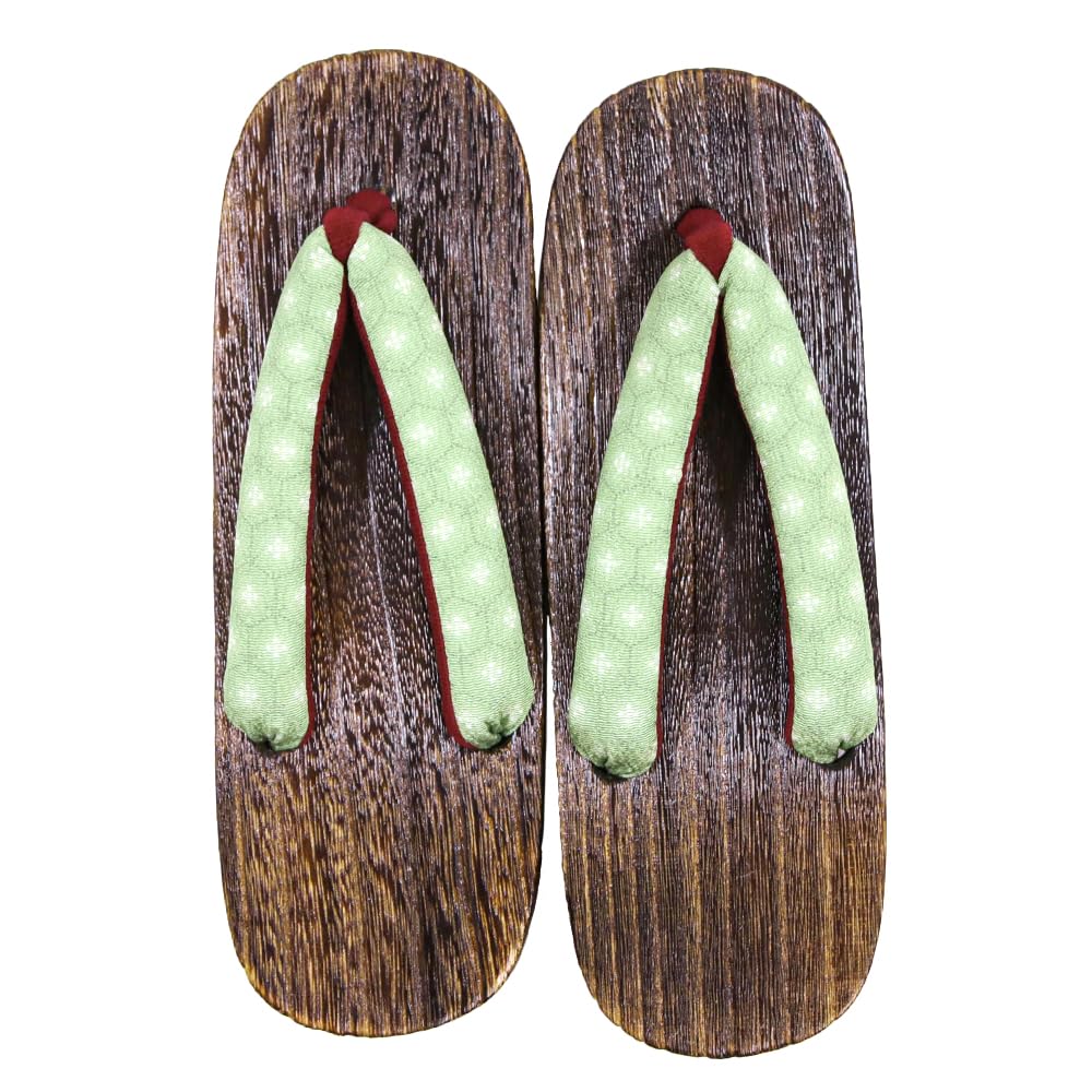 Geta Burnt [KYOETSU] Clogs, Dull, Paulownia, Women's (3 Khaki, one_size)