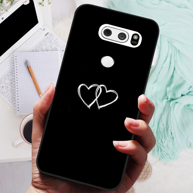 Para LG V30 V30+ Funda Gato Lindo Pintado Trasera para Teléfono Para LG V35 V30S Thinq Funda Silicona Suave Para LGV30 V30 Plus Fundas Coques