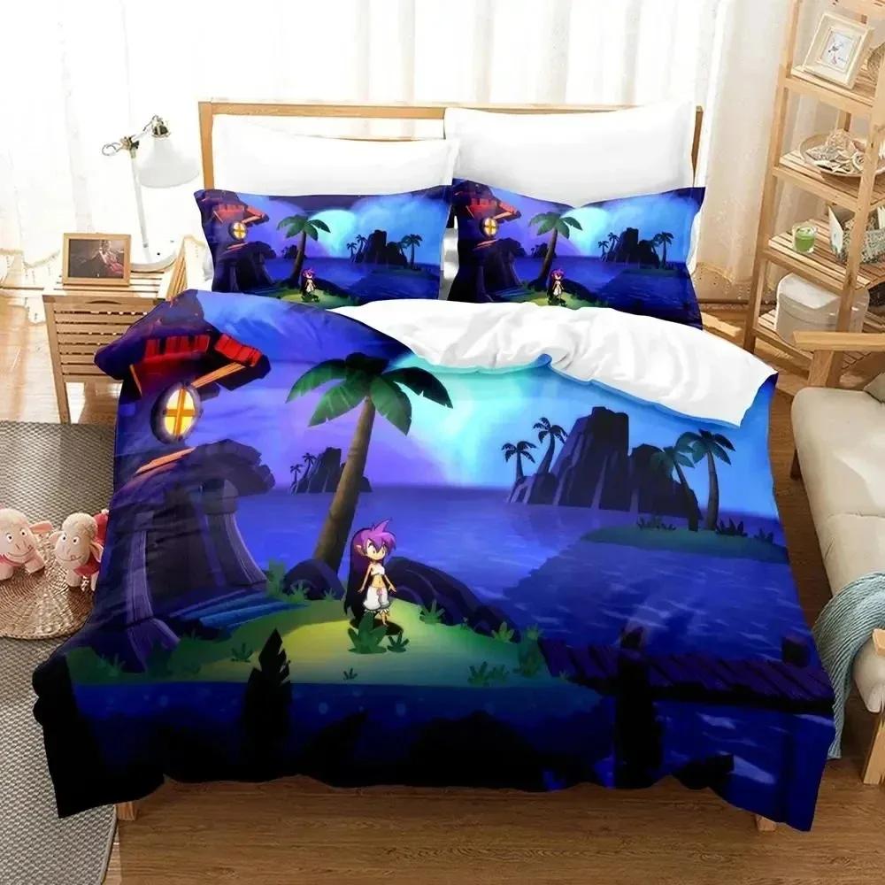 Shantae Half-Genie Hero Adult People Young Boys Beding Single Twin Ful Quen King-Sized Dimensionsd Dimensions Soft Duvet Cover Set Bedrom Anime