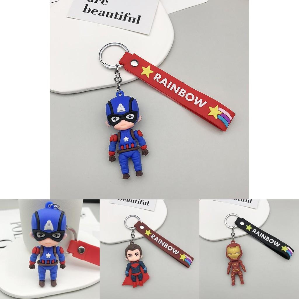 Marvel And Dc Hero Keychain Set Durable And Colorful Superheroes Keyring For Kids And Adults