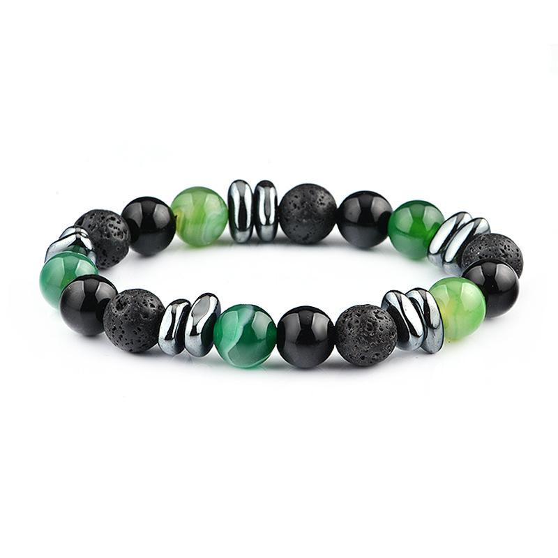 1Pcs Male irregular stone bracelet, striped agate necklace,  accessory, vintage bracelet