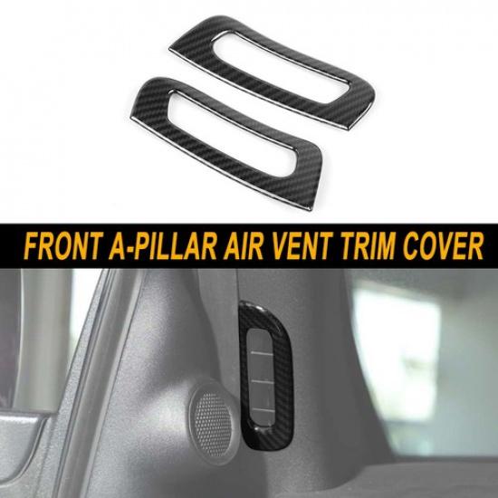 

Front A-pillar Air Vent Trim Cover Decor Sticker For Dodge Durango 2011+ Carbon