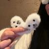 2pcs Cartoon Plush Little Seal Hair Clip Sweet Cute White Hairpin Fashion Versatile Autumn Winter Pet Barrettes Hair Accessories