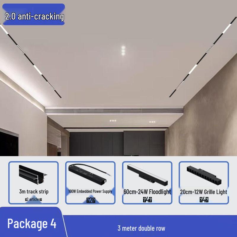 Shatterproof Magnetic Spotlight 2.0: Dual-Sided Energy-Efficient Aluminum Track Light for Living Rooms