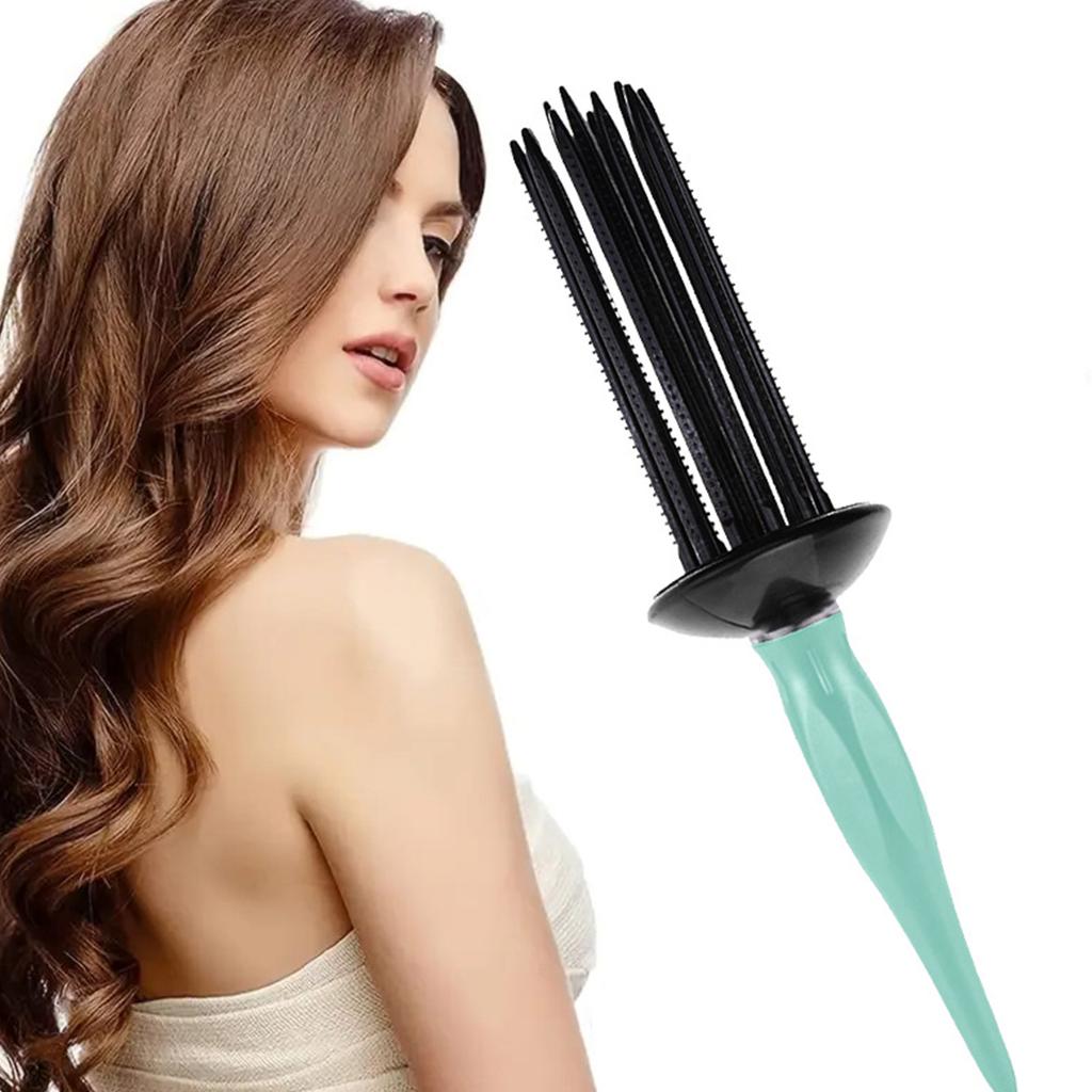 Curling Roll Piepten Curl Definitor Perie Pieptene rotund pentru păr ondulat Bucle frumoase Instrumente de coafare prietenoase pentru călătorii Creați