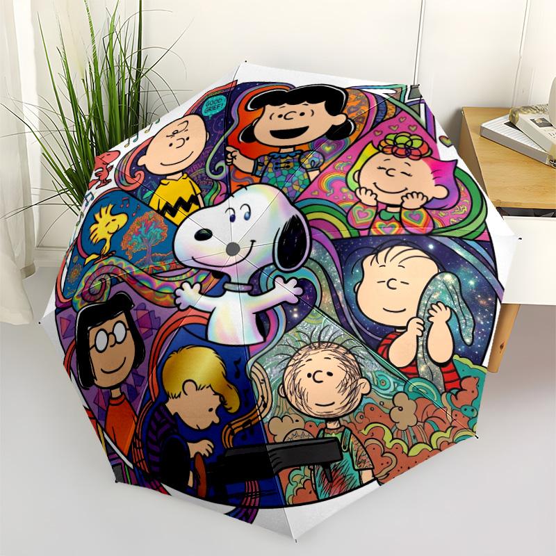 Snoopy Puzzle Adventure Automatic Umbrella Compact & Durable 8-Rib Design Compact Design for Women/Men Fashionable Gift for Festivals