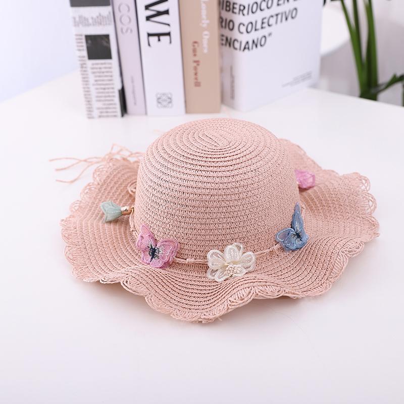 

Summer Children S Sun Hat Straw Hat Girls Large Brim Sun Hat Parent-Child Beach Hat Female Hat