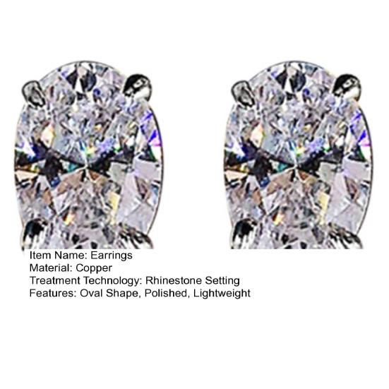 1 Paire Boucles d'Oreilles Femme Boucles d'Oreilles Clous Strass Clous d'Oreilles Mariage Boucle d'Oreille Géométrique Cuivre Bijoux d'Oreille Quotidien Trajet Travail Fête
