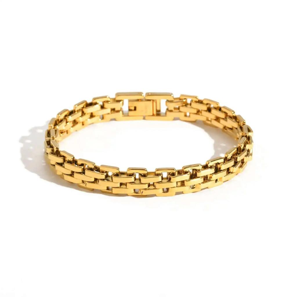 Stainless Steel Luxury Women's Watch Strap Bracelet Gold Color Bracelet Fashion Party Waterproof Jewelry for Women Girl Gifts
