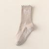 Women's Non-Slip Mid-Calf Pilates Yoga Socks with Bow Embroidery