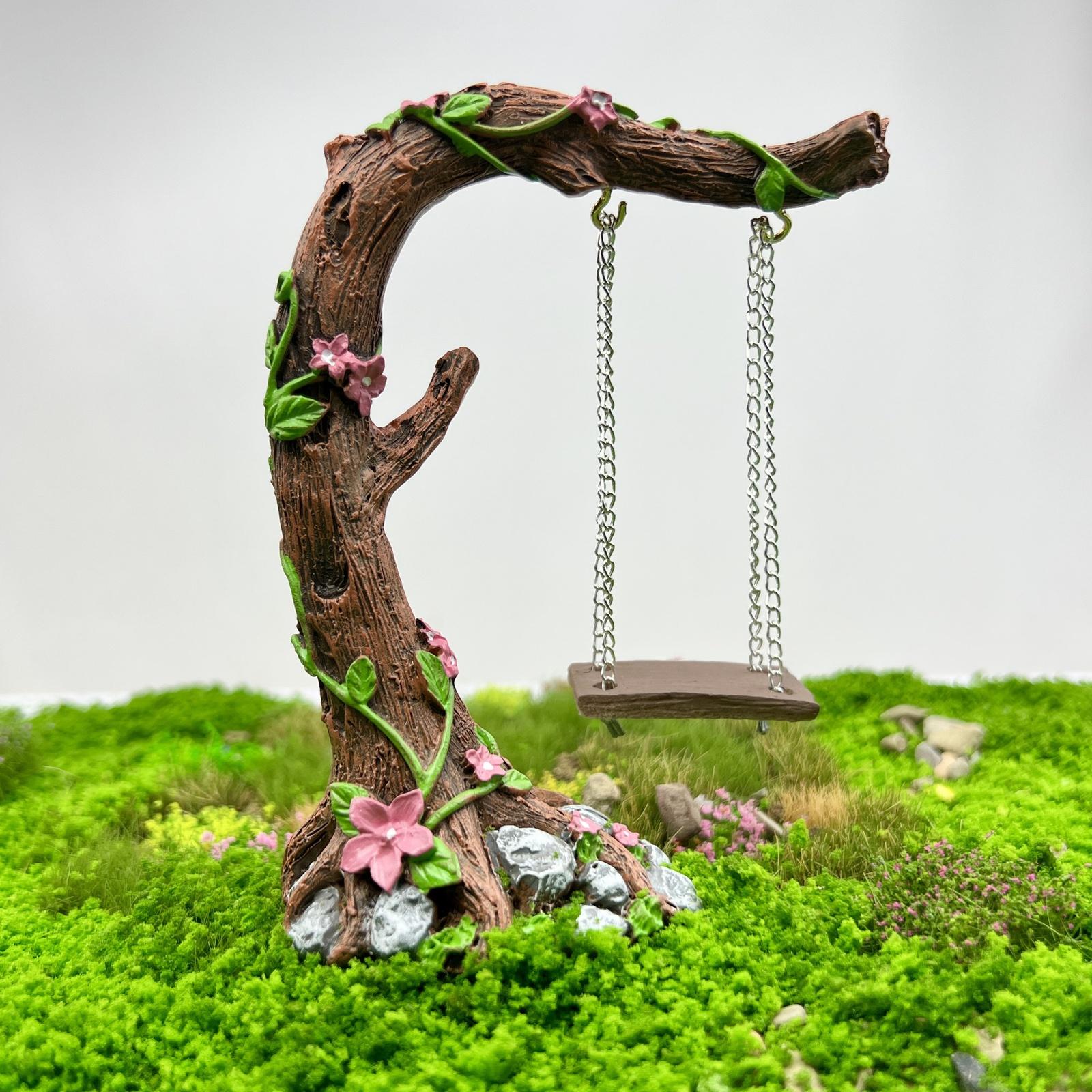 

Miniature Swing Model DIY Micro Decoration Accessories Swing Ornament one size