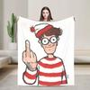 Wally Waldo? Blankets Ultra-Soft Coral Fleece Plush Comfortable Present  Throw Blankets Bedding Throws