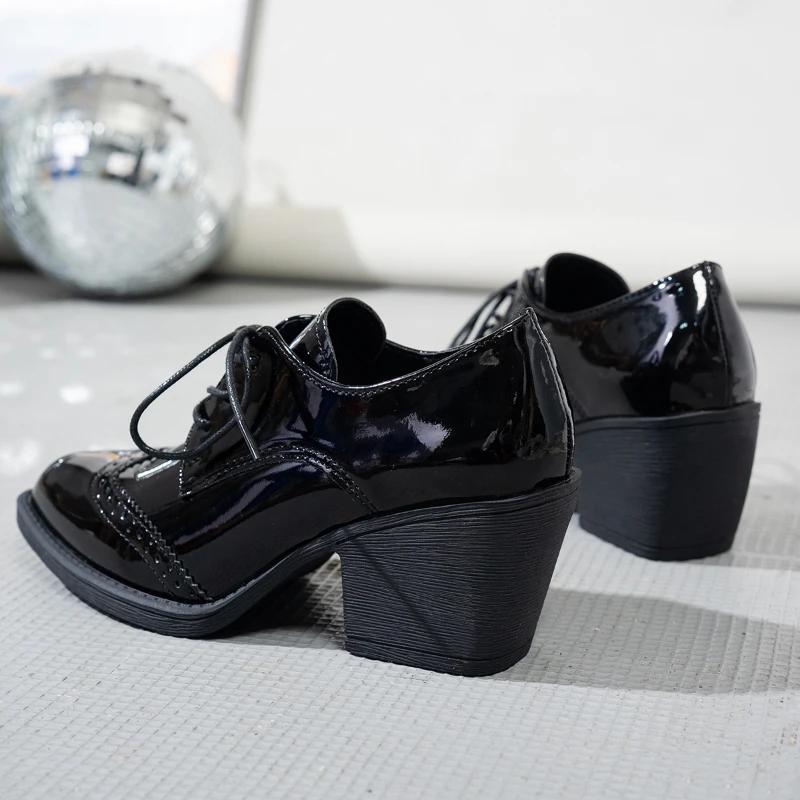 Pointed Toe Women's High Heeled Shoes Lace Up Heeled Loafers Shoes Spring 2025 Trend New Chunky Pumps Classic Sandalias De Mujer