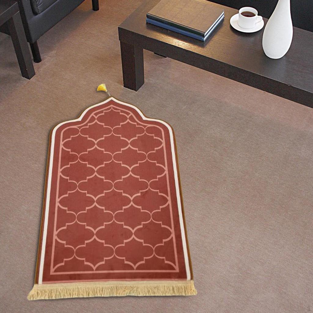 Elegant Prayer Rug ,Worship Carpet Mat ,Doormat Floor Mat, with Tassel ,Area