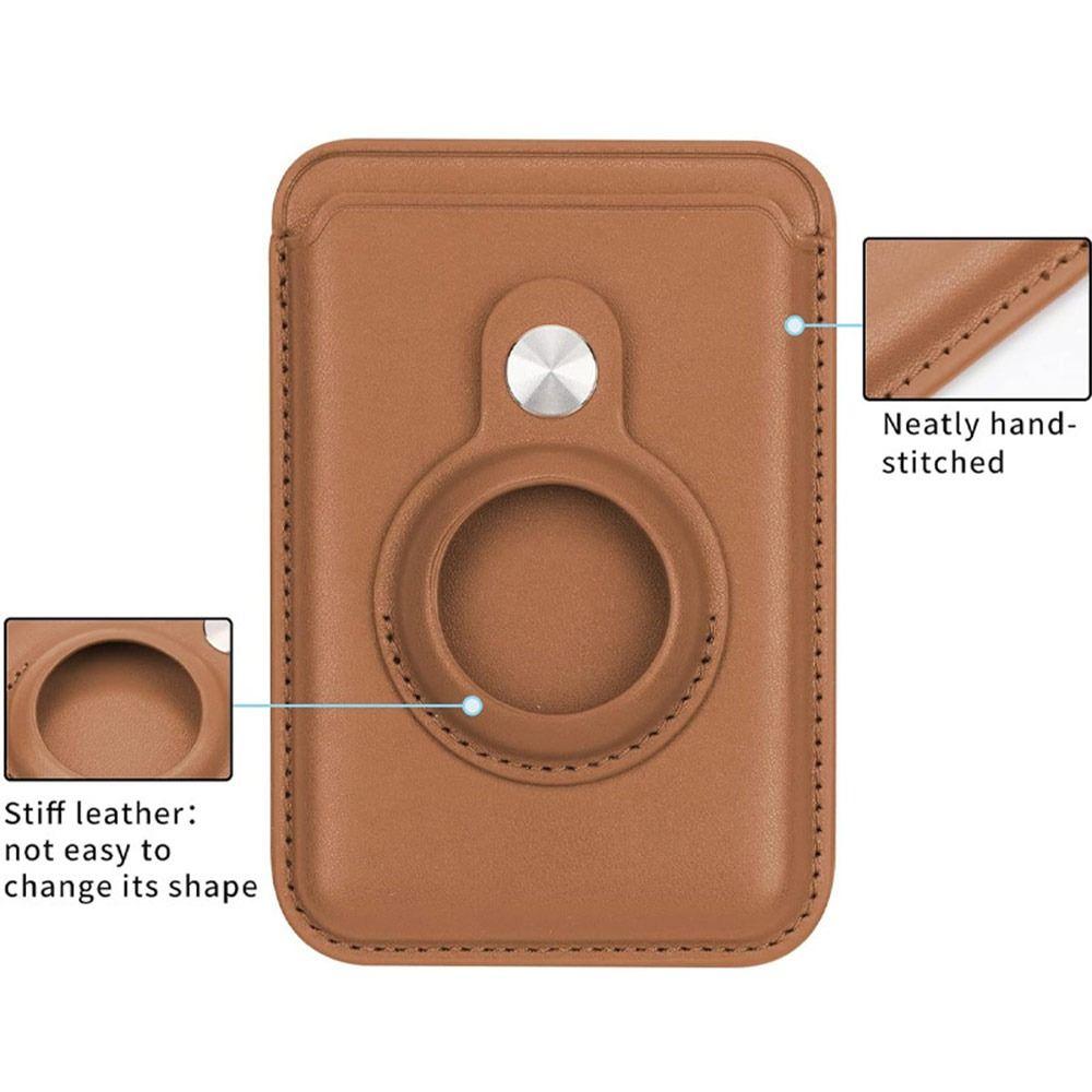 Universal RFID Blocking Magnetic Card Holder Anti-theft Leather Wallet Stand Safety Phone Card Bag for Magsafe Wallet