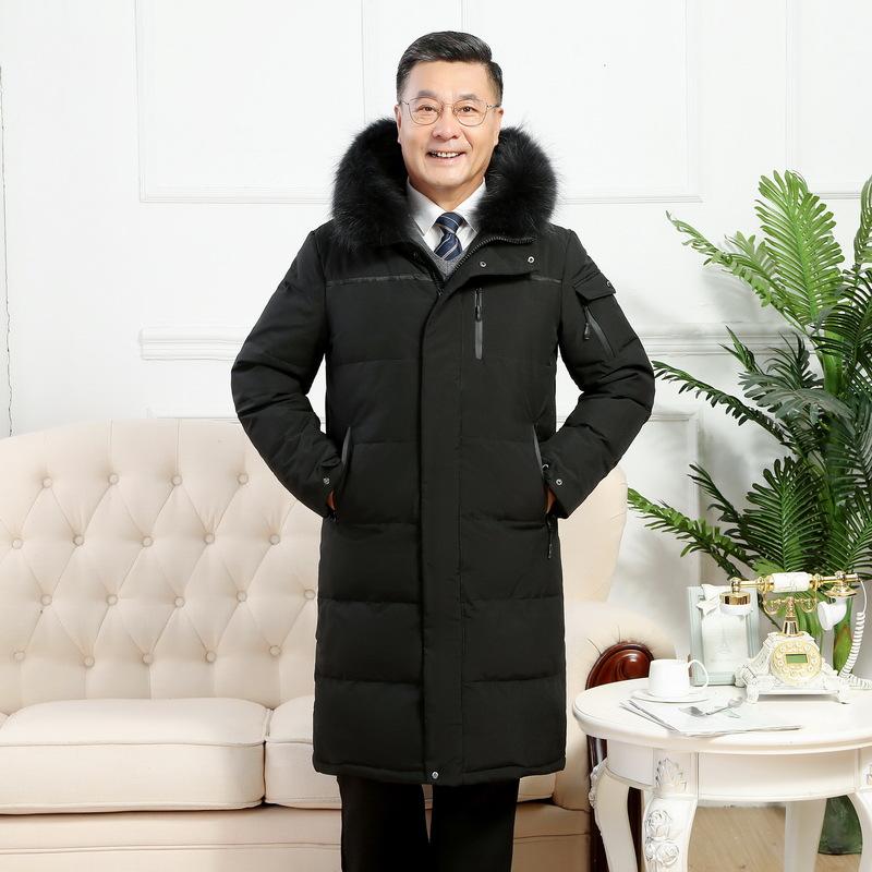 

Пуховик мужской длинный выше колена пуховая рабочая одежда утолщенный модный уличный XL