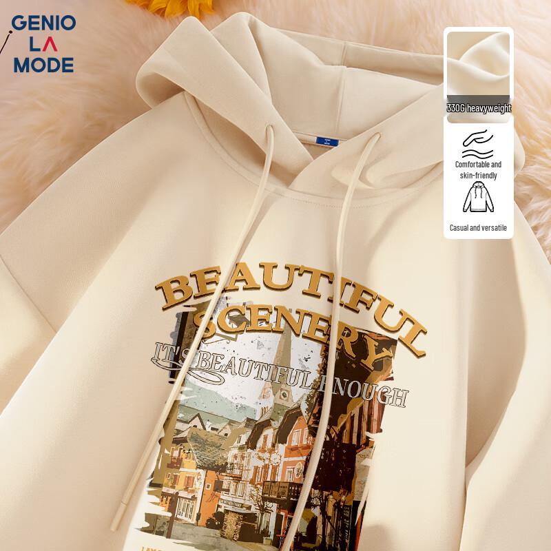 

GENIOLAMODE Men s Heavyweight Loose Hooded Sweatshirt XL