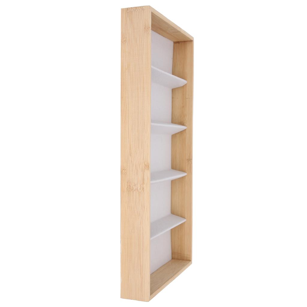 5 Grids Glasses Storage Box Wooden Protection Sunglasses Display Case Jewelry OrganizerGray