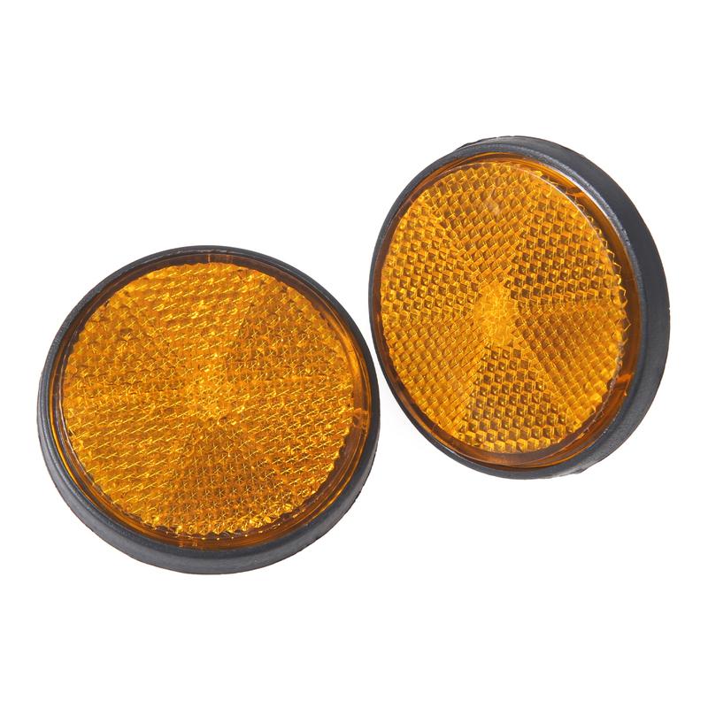 2Pcs Circular Motorcycle Reflector Night Reflective Warning Sticker Circular Self-Adhesive Reflector Safety Sign Signal Strip