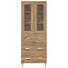 Highboard with Drawers Artisan Oak 69.5 X 34 X 180 Cm