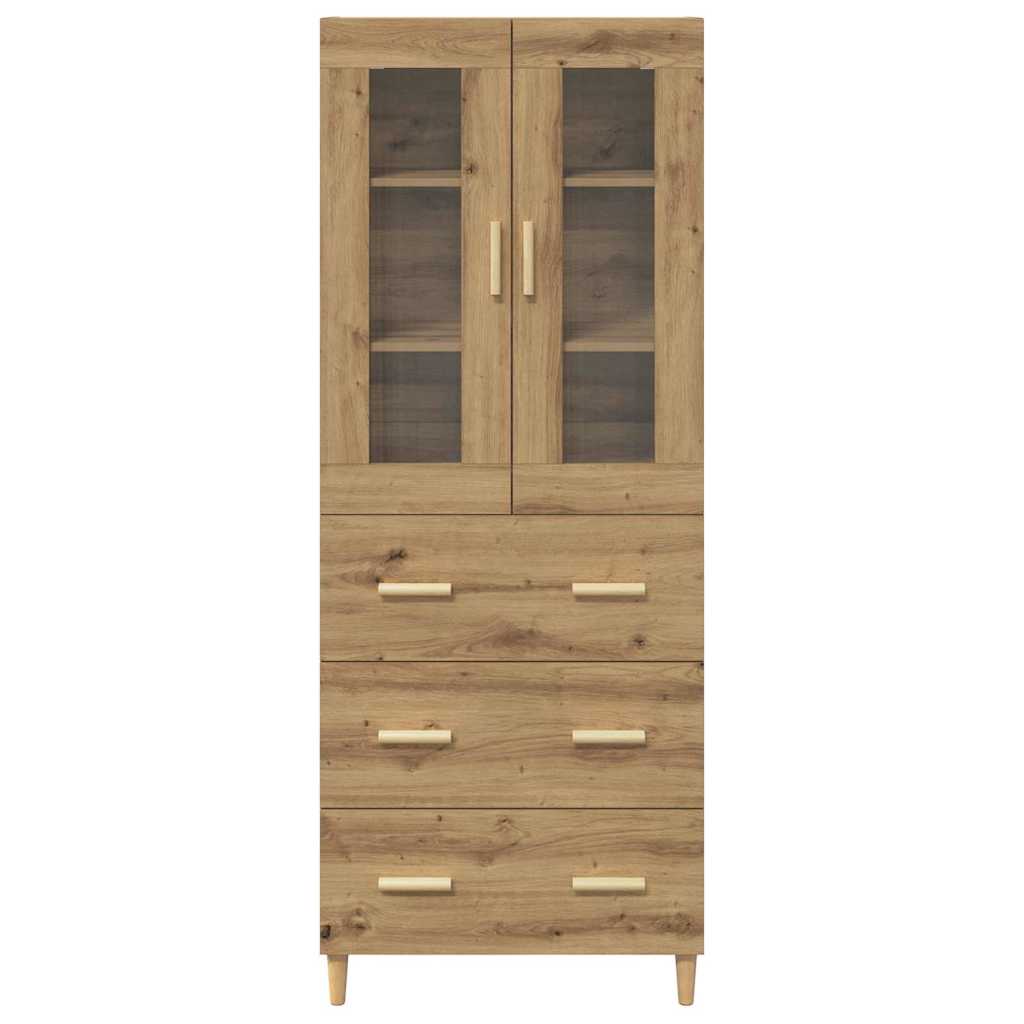 Highboard with Drawers Artisan Oak 69.5 X 34 X 180 Cm