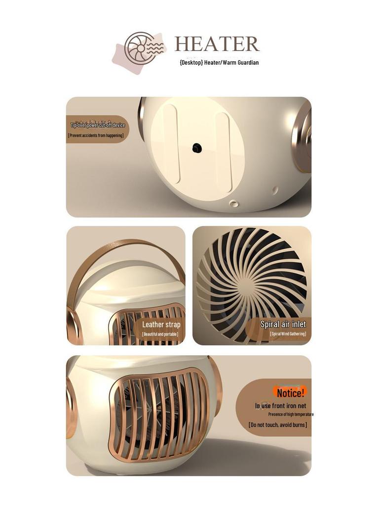 Compact Energy-Saving Electric Heater: Fast-Heating Indoor Fan for Efficient Warmth.