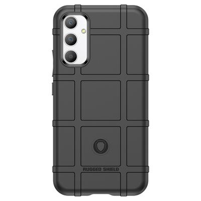 Handyhülle für Samsung Galaxy A34 5G, Robuste Quadratische Gitterstruktur Stoßfest Weiche TPU Rückabdeckung