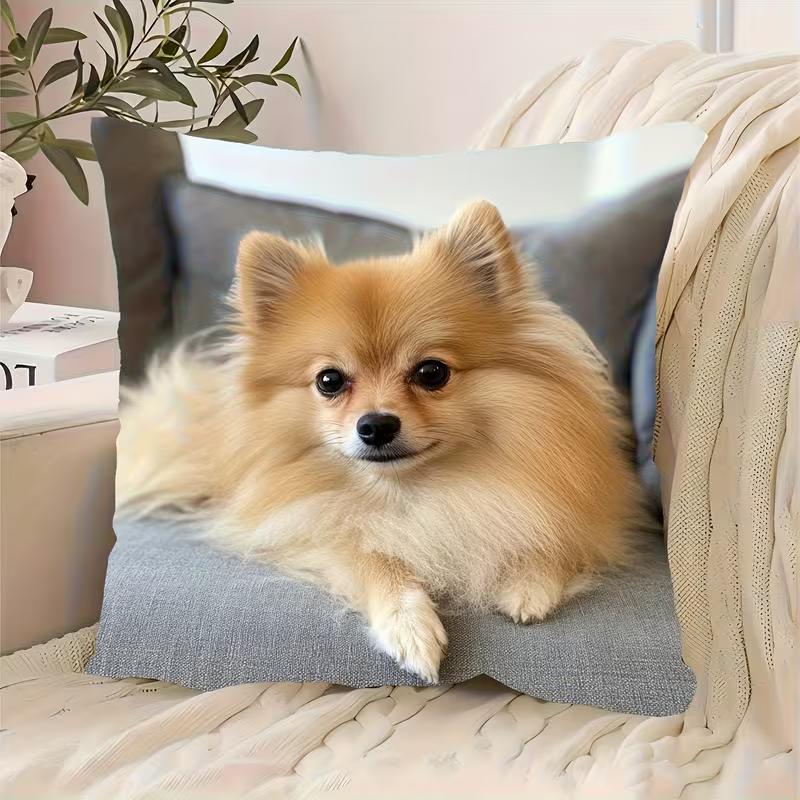 Cute animals print pillowcase: 2D flat printing, non-real embroidery, night sofa  night sofa cushion